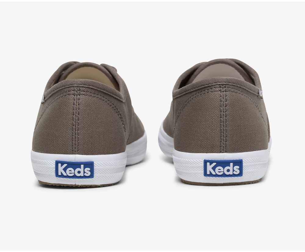 Πανινα Παπουτσια Γυναικεια - Keds Champion Solids - Ελιά - CBTSA5324